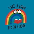 thumbnail image 4 of TeeFury Men's Graphic T-shirt Rainbow Reader - Book | Reading | Turquoise | Small, 4 of 6