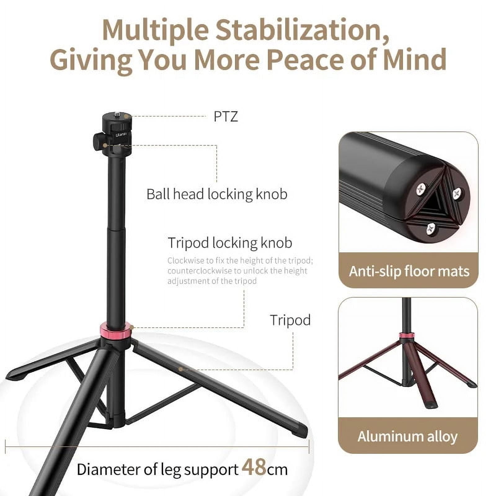 Ulanzi MT-79 Extendable Aluminum Tripod Phone Tripod For DSLR Camera Smartphone Video Light