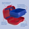thumbnail image 6 of Bentgo Kids Snack - 2 Compartment Leak-Proof Bento Box Container for Snacks and Small Meals, Easy-Open Latch, Dishwasher Safe, BPA-Free for School, Daycare, & Sports - Ideal for Ages 3+ (Red/Royal), 6 of 9