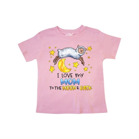 

Inktastic I Love my Mom to the Moon and Back Cute Sheep Gift Toddler Boy or Toddler Girl T-Shirt