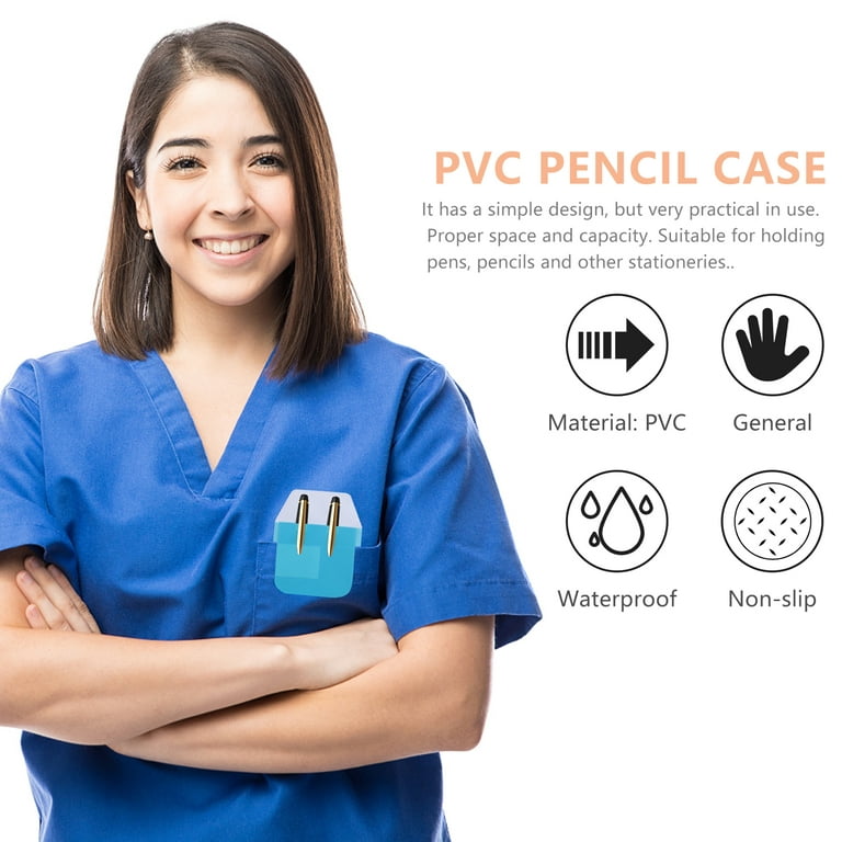 Pen Protector Pocket Pouch Holder Nurse Hospital Plastic Sleeve Pencil Leak  Shirt Coats Case Doctor Sheet Protectors 