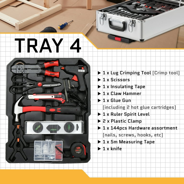 UBesGoo 799 Pcs Household Tool Set, Mechanics Kit with Trolley