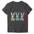thumbnail image 5 of VKOYWKM Women's Easter Eggs T Shirts Short Sleeve Summer T-Shirts Cute Bunny Rabbit Graphic Tees Tops Holiday Crew Neck Loose Fit Bunny T-Shirts, 5 of 5