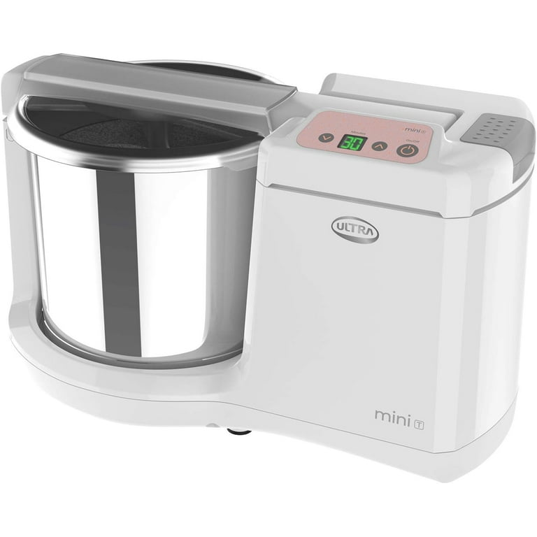 Elgi Ultra Ultra Mini T Table Top 1.25L Wet Grinder with Atta Kneader Digital Timer 110 volt New Model white