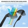 thumbnail image 5 of Smart Sunglasses Blue Light Filter & Polarized Lenses,Open Ear Sound with Mic & Speakers, Voice Assistant Bluetooth Audio Glasses for Men Women, 6 Hours Battery, 1.0 Count (Silver)…, 5 of 15