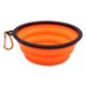 thumbnail image 3 of Un comedero portátil de silicona para mascotas (naranja, aproximadamente 13 * 13 * 5,2 cm), comedero plegable de viaje para perros y gatos, fabricado en silicona., 3 of 4