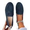 thumbnail image 6 of Lenago Ballet Flats for Women Wide Width Flats Round Toe Slip On Comfortable Daily Shoes Casual Office Work Wedding Comfort Soft Dark Blue Size-8.5, 6 of 9