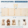 thumbnail image 3 of EastVita Wooden Freestanding Dog Gates for The House,Doorways,Stairs,Fodable Dog Gate Indoor,Step-Over Safety Pet Gate,Paint-Free,Solid Hardwood 24"H 80"W, 3 of 5