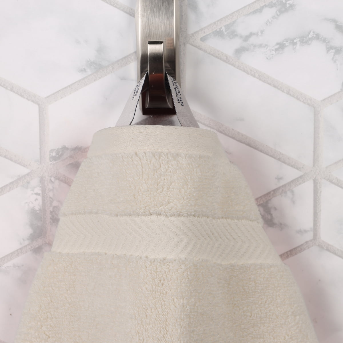 Superior Zero Twist Cotton Face Towel Washcloth Set of 12, Ivory