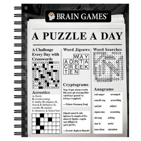 Brain Games Brain Games - A Puzzle a Day, (Spiral-Bound)