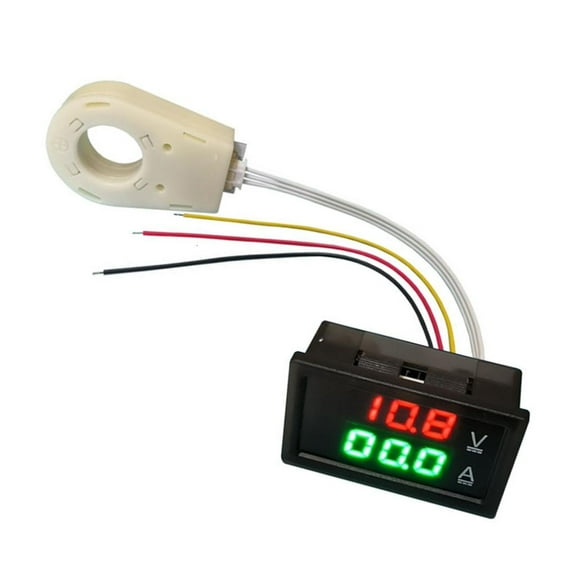 Necvior LED Display Auto Voltmeter Digital Voltage Current Meter Battery Monitor for Car