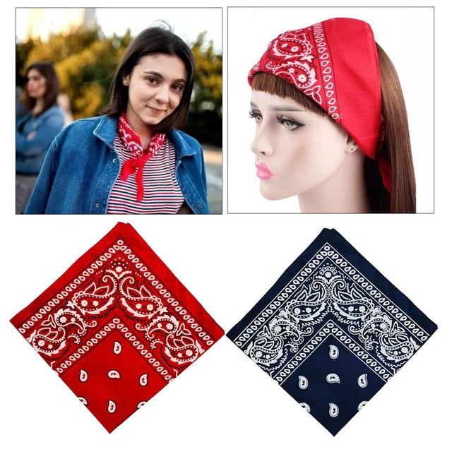 Bandana de cara con Estampado de Paisley, para proteger para La Cabeza, Bufanda Cuello, Banda Cabello Colco Bandana de algodón con estampado de cachemira