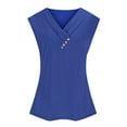 thumbnail image 5 of ZQUUVOU Tank Top For Women Button Down V Neck Summer Tops (Blue,S), 5 of 6