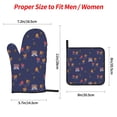 thumbnail image 3 of Oven Mitts and Pot Holders 4 Piece, hockey players cups navyblue High Heat Slip Resistant Oven Mitt and Trivets Set Kitchen Oven Glove Pot Holders for Cooking Baking Grilling, 3 of 7