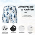 thumbnail image 6 of Picia Penguin Winter Fun pattern Mens Swim Trunks with Compression Liner Stretch Beach Shorts Quick Dry with Zipper Pockets No-Chafing Board Shorts-3X-Large, 6 of 9