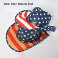 thumbnail image 6 of Women Men 4th of July American Flag Western Cowboy Hat USA Independence Day Arnival Party Cowgirl Cap Wide Brim Hat, 6 of 7