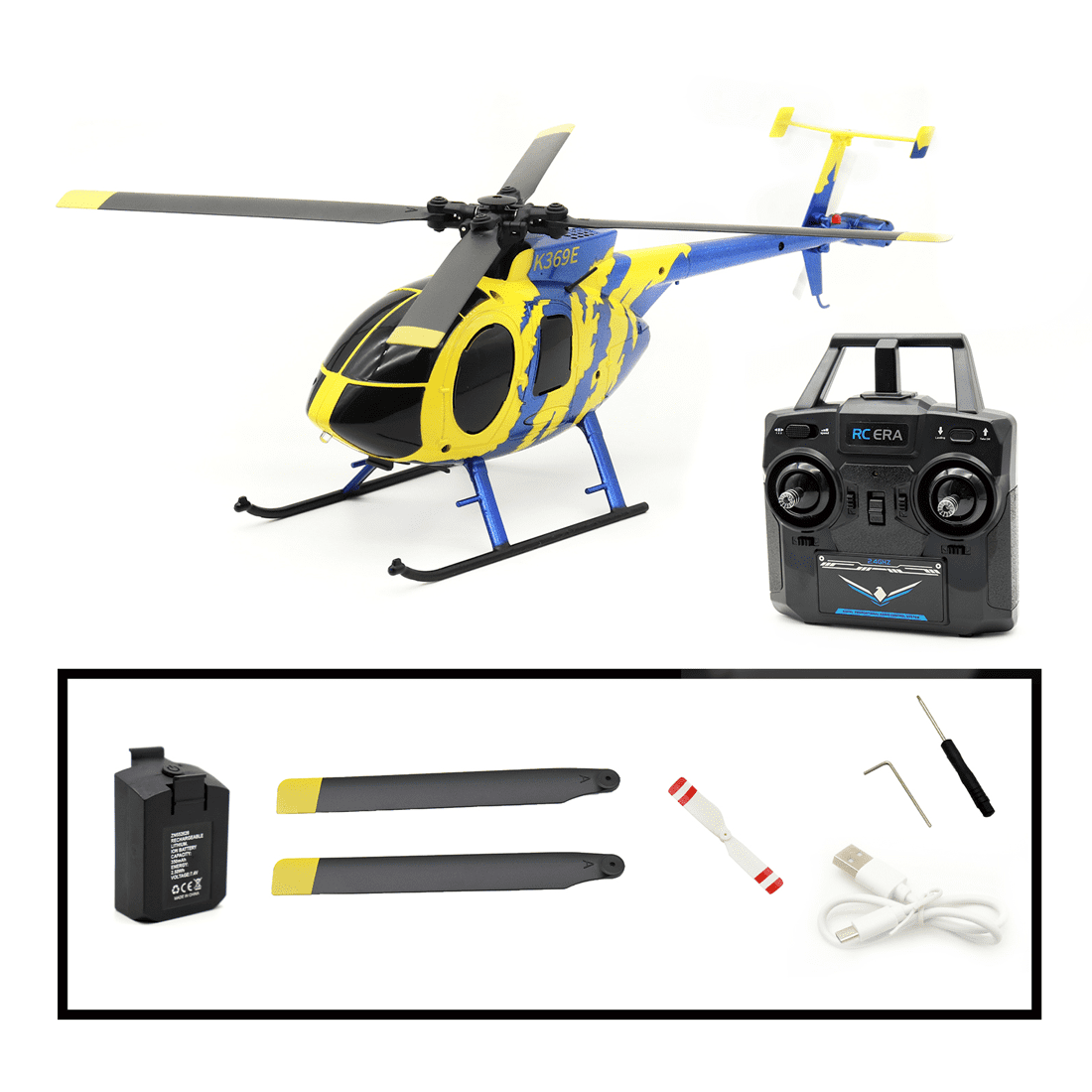 C184 RC Helicopter 2.4G 4CH No Tail Rotor with 6-Axis Gyroscope, Altitude Hold & Optical Flow for Adults