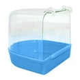 LINASHI Transparent Bird Bath Box Bird Cage Accessory Supplies Bathing