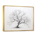 thumbnail image 2 of Designart "Grey White Tree Subtle Charm II" Floral Floater Framed Wall Art Print, 2 of 7