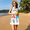 thumbnail image 3 of Honeii Gnomes Summer Print Women's Sleeveless Dress, Loose Fit Casual Dress for Women, Summer Fashion Dress, 3 of 7