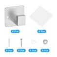thumbnail image 3 of Bathroom Hook, 4Pack Stainless Steel Square Towel Hooks Coat Hook Punch/Self Adhesive (55x55mm Silver), 3 of 6