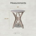 thumbnail image 2 of Pedestal Farmhouse End Table, Distressed Top with Tripod Base Bedside Table for Living Room, Modern, Boho Decor, Round (1 Pack, Distressed Aah Grey), 2 of 17