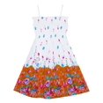 thumbnail image 2 of Girls Dress Smocked Halter Sundress Floral Printed 4-5, 2 of 4