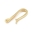 thumbnail image 2 of 10pcs Rack Plating Brass Hook Clasps Long-Lasting Plated Real 18K golden Plated 30x9.5x3mm Hole: 1.8mm, 2 of 2