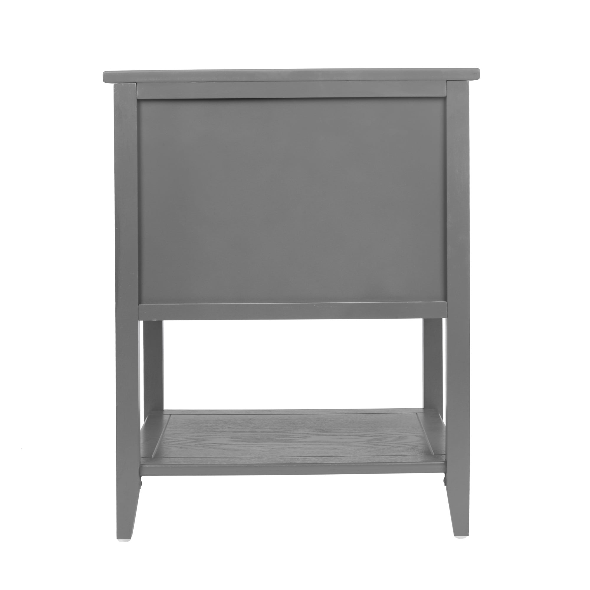 Resenkos Naturel Rattan Nightstand with Open Storage and Drawer for Bedroom Living Room, Rustic Bedside End Table in Gray Resenkos Naturel Rattan Nightstand with Open Storage and Drawer for Bedroom Living Room, Rustic Bedside End Table in Gray