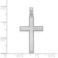 thumbnail image 3 of 14K White Gold Florentine Satin Cross Pendant (36 X 18) Made In United States xwr11, 3 of 5