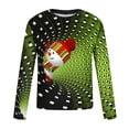 thumbnail image 5 of Blusas y camisas de manga larga con cuello redondo para hombre, estilo casual, cuello redondo, manga larga, camiseta estampada de Halloween, blusa de poliéster para hombre., 5 of 5