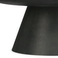 thumbnail image 3 of Simpli Home Charmaine 30 inch Wide Contemporary Metal Round Pedestal Coffee Table in Black Nickel, Assembled, 3 of 8