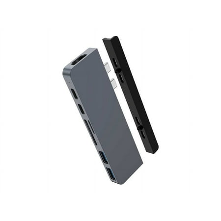 HyperDrive DUO HD28C-GRAY Docking Station - for Notebook/Tablet PC - 100 W - USB Type C - 6 x USB Ports - USB Type-C - HDMI - Wired