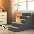 thumbnail image 4 of Dextrus 5-Step Pet Stairs for Small Dogs, Supportive Steps for Beds and Couches, Non-Slip Design for Injured and Elderly Pets - Gray, 4 of 8