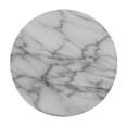 thumbnail image 2 of Awypu  Abstract Grey White Marble Round Tablecloth with Elastic Edged Fitted Table Cloths Cover Mat Washable Polyester Spill Proof Table Covers for Indoor outdoor Dinning Patio Table White, 2 of 7