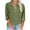 Green, variant on ibuvkizy 3/4 Length Sleeve Womens Tops Button Down Shirts for Women Tops Fashion Solid Button Shirt Female V-Neck Loose T-shirt Blouse