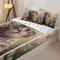 thumbnail image 3 of jejeloiu Colorful Cute Flower Zipper Twin Comforter Sets with Fitted Sheet and 2 Pillowcases Kids,Kawaii Pet Animal Cat Zipper Bedding Set,Reversible,4 Pieces, 3 of 7