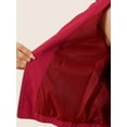 thumbnail image 5 of Chaqueta corta Allegra K Motera Cuello alto Rojo XS, 5 of 5