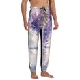 thumbnail image 4 of Xecao Lavender Blooms Window Print Active Tech Joggers for Men, Mens Sweatpants Lounge Pants with Pockets-X-Large, 4 of 5