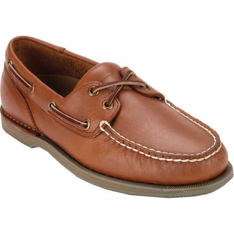 Rockport Perth Brown Leather Moccasin Style Lace Up Preppy Boat Shoe Loafers Amazon.com | Rockport Men main image 4