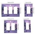 thumbnail image 2 of Yayeee Rocker Switch Wall Plate 2-Gang 4.7"x4.6" Home Decorative Outlet Cover, Black Cat Walking, 2 of 6