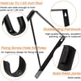 thumbnail image 3 of Lot de 4 Supports Robustes pour Tablette et Tringle de Garde-Robe, Supports Muraux pour Tablette de Garde-Robe, Supports de Tablette de Garde-Robe 11 x 11 Pouces avec Support pour Tringle, Noir, 3 of 6