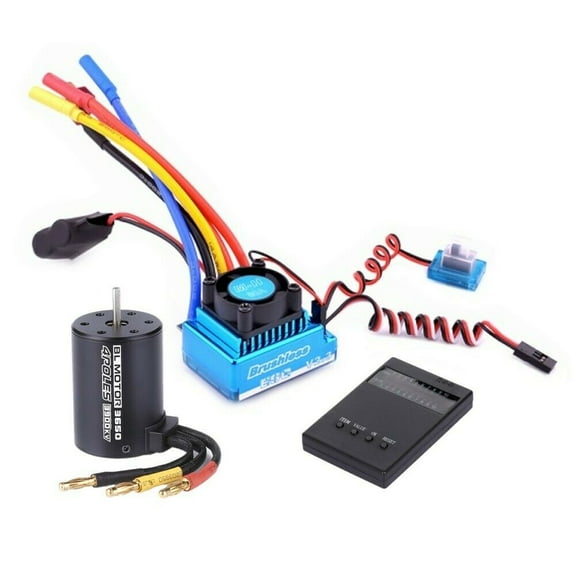 RC Car Upgrade Kit 120A Brushless ESC, 3900KV Motor, Programming Card, Cooling Fan for High-Speed Racing APPLAYERR Spare Part