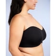 thumbnail image 2 of Sujetador sin tirantes HSIA para mujer, talla grande, con aros, negro, 2 of 6