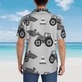 thumbnail image 6 of Bixox Men's Hawaiian Shirts Men's Gray Tractor Print Short-Sleeve Shirt-X-Large, 6 of 8
