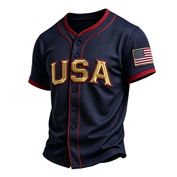 2026 Usa Soccer Mens Polo Shirts Short Sleeve Casual V-Neck Open Front Summer Tops Soccer Shirt for Men Indoor Outdoor Activities Daily Wear