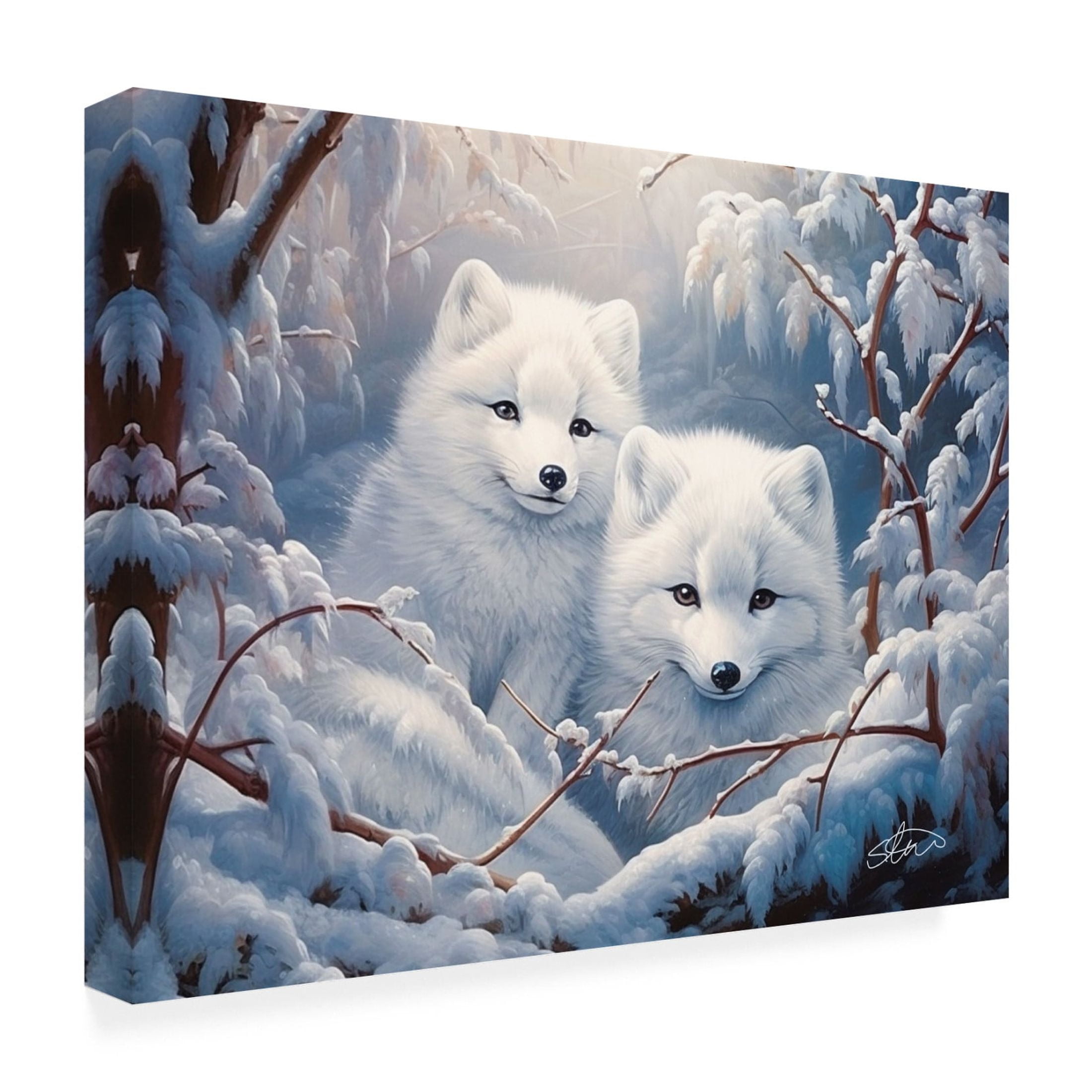 Canvas Wall Art - Stewart 'Double Trouble' Wall Art for Living Room, Bedroom, or Office Décor by Trademark Fine Art - 24 x 18 Inches