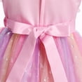 thumbnail image 5 of IBTOM CASTLE Girls Sparkly Flower Pageant Tulle Dress Sequin Floral Applique Fairy Tea Length Gown for Birthday Wedding Graduation Daddy Daughter Dance Pink, 5 of 7