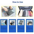thumbnail image 5 of Sacs Économiseurs d'Espace Sacs de Rangement sous Vide Sacs de Compression Sacs d'Emballage de Voyage 4 Paquets Sacs de Voyage à Double Fermeture Éclair Transparents 35*50 cm, 5 of 5