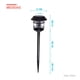 thumbnail image 2 of Set 4 Luminaria Estaca Luz Led Impermeable Recargable Jardin negro 6.49 pulg, 2 of 8
